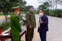 Lãnh đạo huyện Tân Kỳ chỉ đạo công tác phòng chống dịch tại xã Nghĩa Đồng